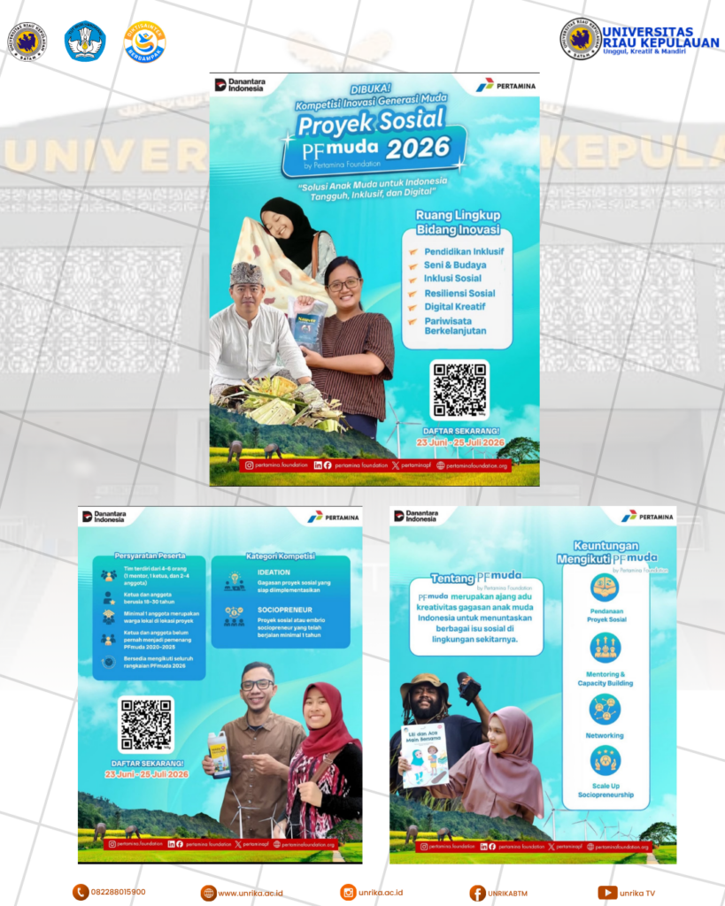 Prestasi Membanggakan! Mahasiswa UNRIKA Lolos Program Pertamina PFmuda 2026 Kategori Ideation 2